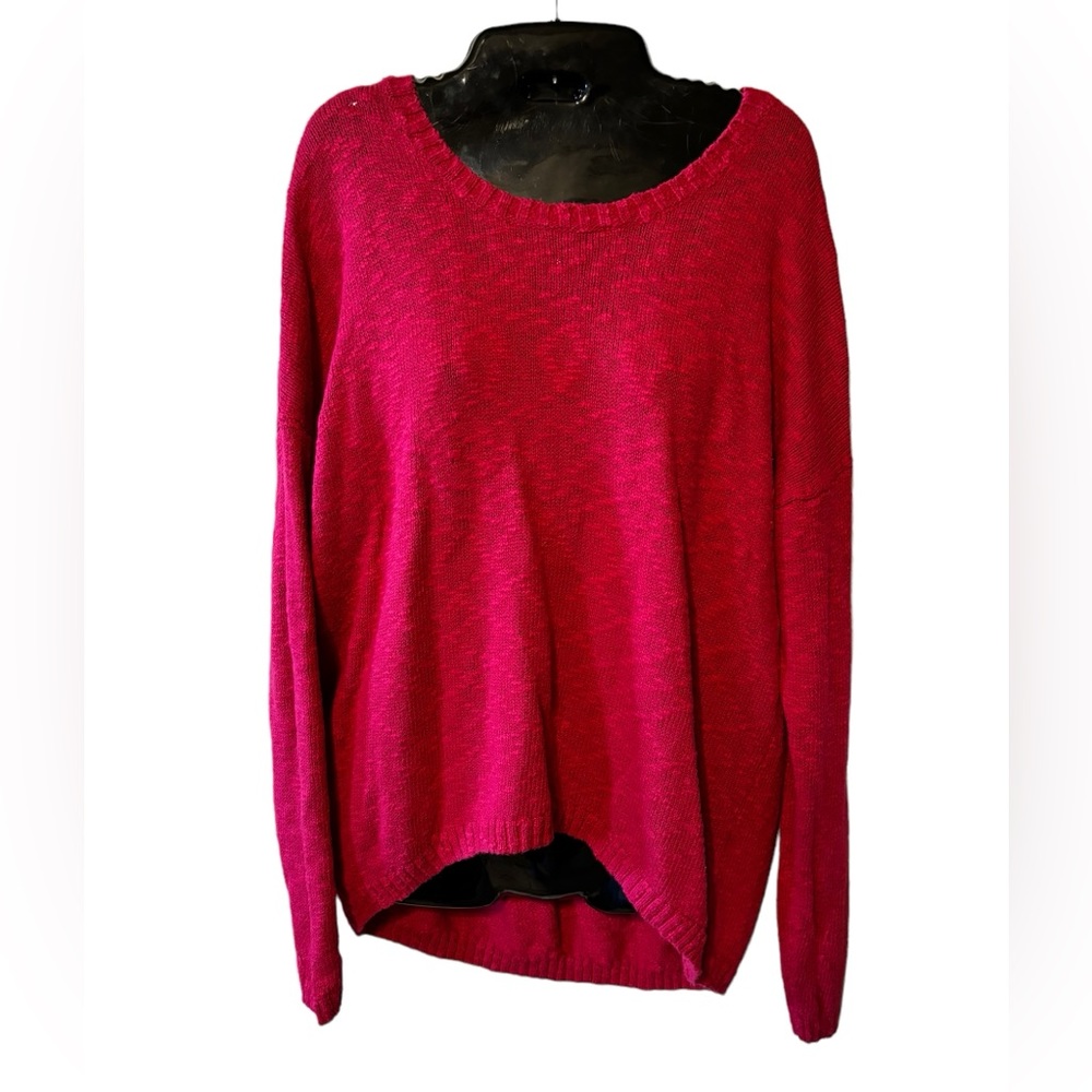 attention Red High Low Sweater Size XL